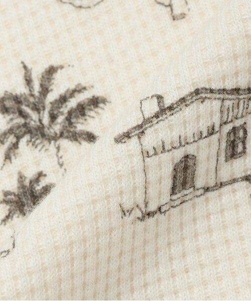 petit main / プティマイン Tシャツ | ワッフル動物総柄長袖T | 詳細5