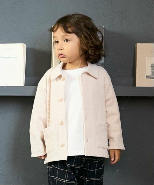 petit main / プティマイン シャツ・ブラウス | ワッフルカットシャツ（アイボリー）