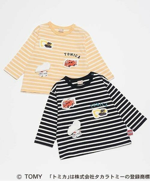 petit main / プティマイン Tシャツ | 【TOMICA】ボーダーアップリケ長袖Tシャツ | 詳細10