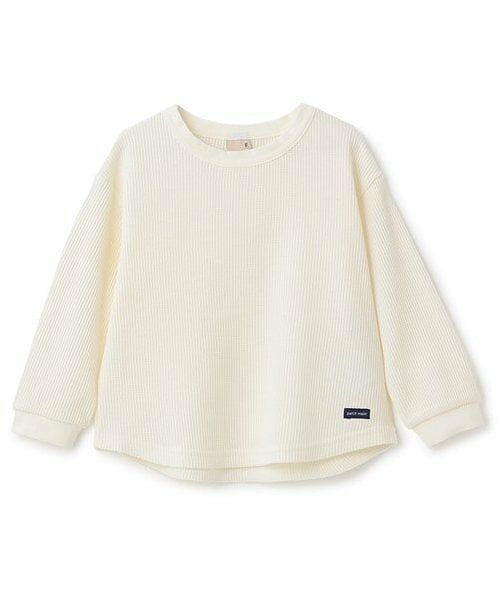 petit main / プティマイン Tシャツ | 【GOODPRICE】ワッフル長袖Tシャツ（アイボリー）