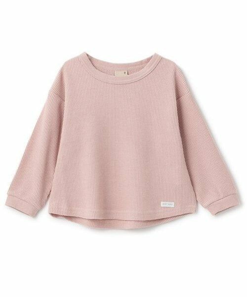 petit main / プティマイン Tシャツ | 【GOODPRICE】ワッフル長袖Tシャツ（ピンク）