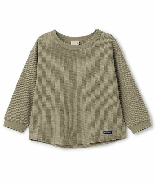 petit main / プティマイン Tシャツ | 【GOODPRICE】ワッフル長袖Tシャツ（カーキ）