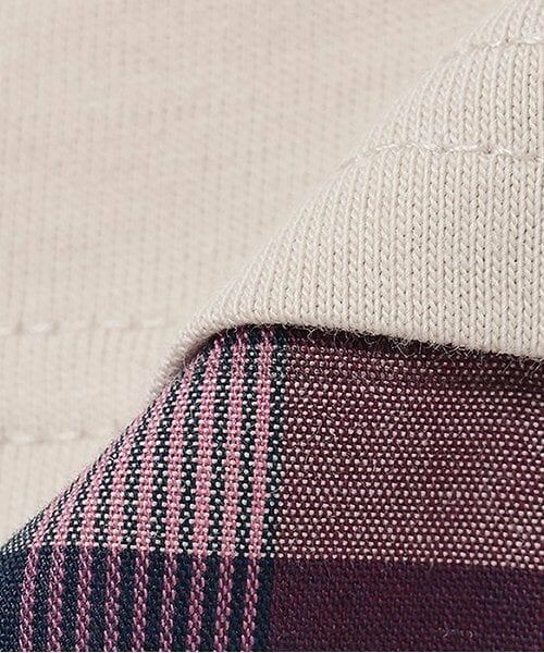 petit main / プティマイン Tシャツ | 【リンク・接触冷感】袖チェックTシャツ | 詳細6