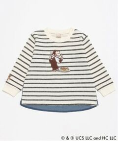 petit main / プティマイン Tシャツ | 【おさるのジョージ】グラフィック長袖Tシャツ