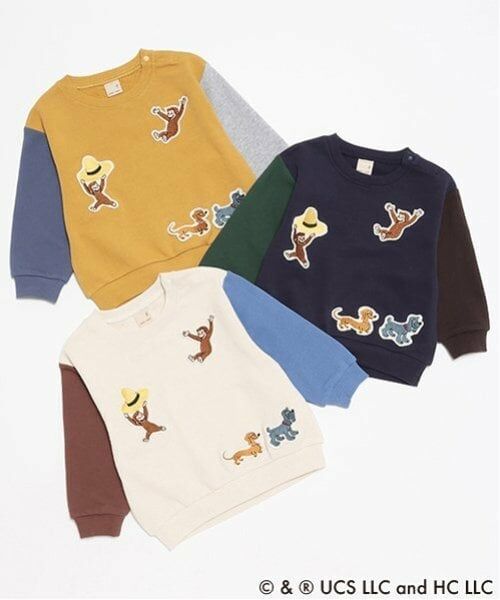 petit main / プティマイン スウェット | 【おさるのジョージ】ワッペントレーナー | 詳細11