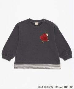 petit main / プティマイン Tシャツ | 【おさるのジョージ】サガラハート長袖Tシャツ