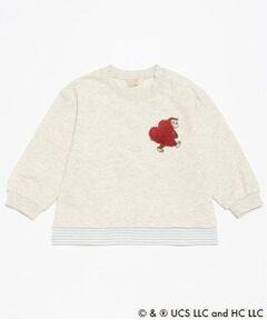 petit main / プティマイン Tシャツ | 【おさるのジョージ】サガラハート長袖Tシャツ