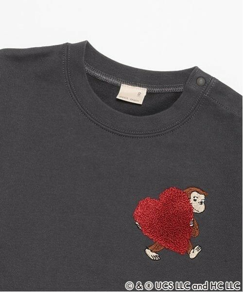 petit main / プティマイン Tシャツ | 【おさるのジョージ】サガラハート長袖Tシャツ | 詳細2