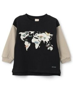 petit main / プティマイン Tシャツ | 恐竜刺しゅう長袖Tシャツ