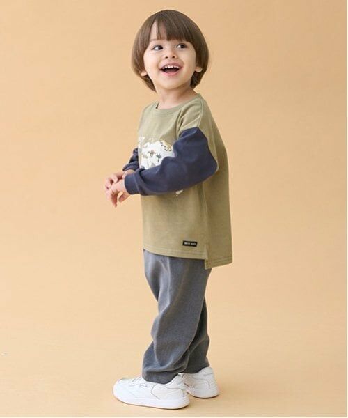 petit main / プティマイン Tシャツ | 恐竜刺しゅう長袖Tシャツ | 詳細2