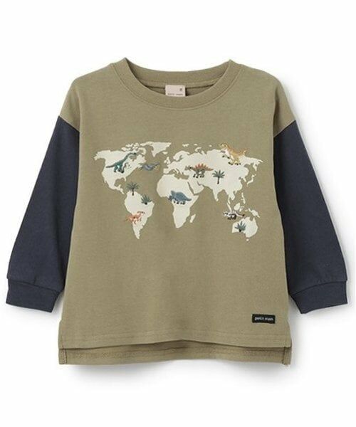 petit main / プティマイン Tシャツ | 恐竜刺しゅう長袖Tシャツ | 詳細3