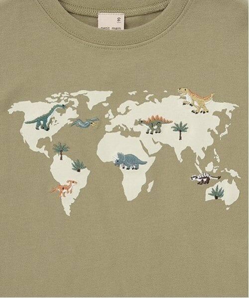 petit main / プティマイン Tシャツ | 恐竜刺しゅう長袖Tシャツ | 詳細6