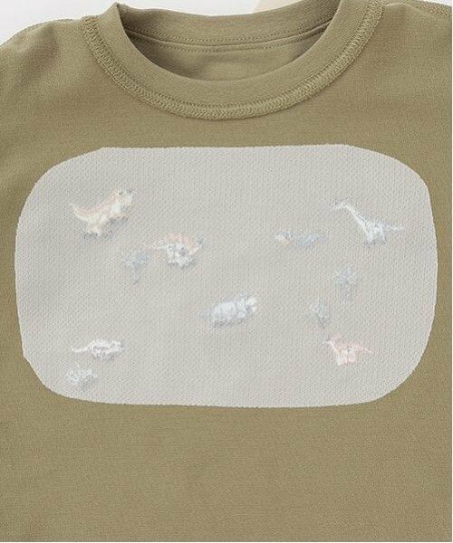 petit main / プティマイン Tシャツ | 恐竜刺しゅう長袖Tシャツ | 詳細7