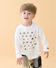 ABCアップリケ長袖Tシャツ