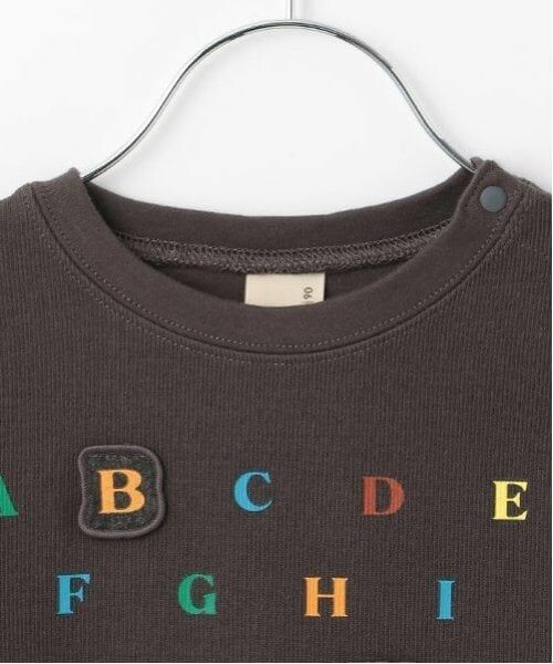 petit main / プティマイン Tシャツ | ABCアップリケ長袖Tシャツ | 詳細3