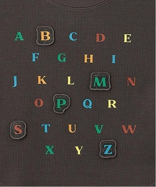 petit main / プティマイン Tシャツ | ABCアップリケ長袖Tシャツ | 詳細4