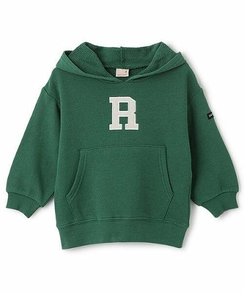 petit main / プティマイン パーカー | アルファベットパーカー（グリーン）