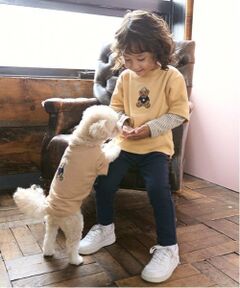 petit main / プティマイン Tシャツ | 【リンク】くまサガラ重ね着長袖Tシャツ(キッズ)