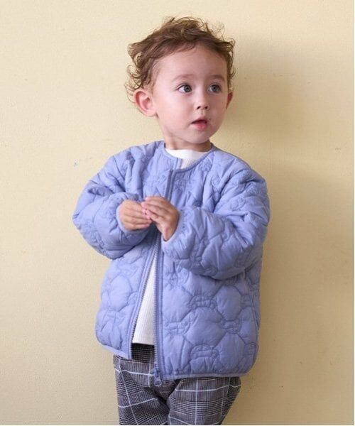 petit main / プティマイン ブルゾン | 車キルティングジャケット（ライト ブルー）