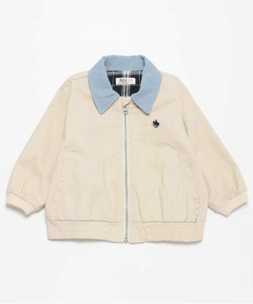 petit main / プティマイン ブルゾン | 【POLO BCS】ジップアップブルゾン（ベージュ）