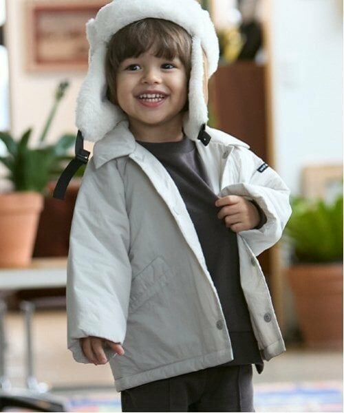 petit main / プティマイン ブルゾン | 薄中綿ジャケット（アイボリー）