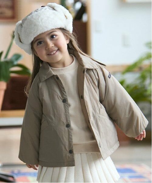 petit main / プティマイン ブルゾン | 薄中綿ジャケット（モカ茶）