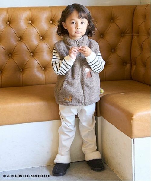 petit main / プティマイン ダウンジャケット・ベスト | 【おさるのジョージ】ボアベスト | 詳細3