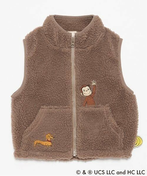 petit main / プティマイン ダウンジャケット・ベスト | 【おさるのジョージ】ボアベスト | 詳細4