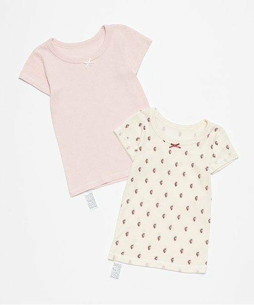petit main / プティマイン その他インナー・ルームウェア | 半袖肌着2P（ライト ピンク）