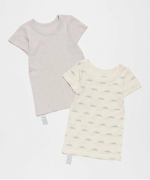 petit main / プティマイン その他インナー・ルームウェア | 半袖肌着2P（ブルー グレー）