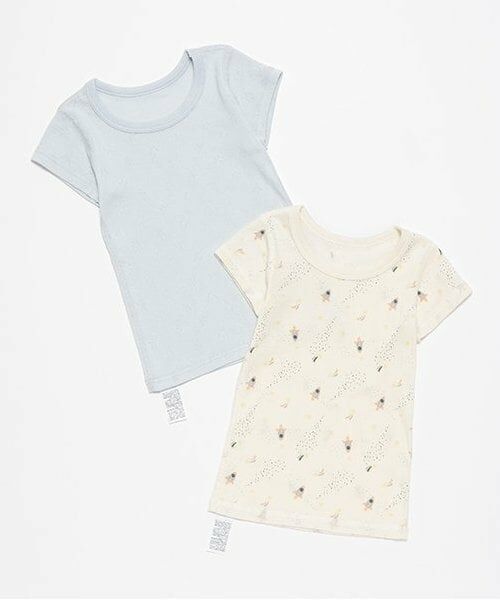 petit main / プティマイン その他インナー・ルームウェア | 半袖肌着2P（ライト ブルー）