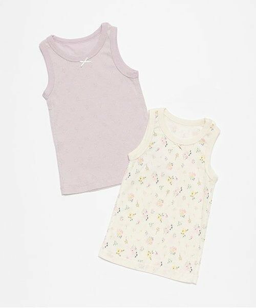 petit main / プティマイン その他インナー・ルームウェア | タンク肌着2P（ラベンダー）