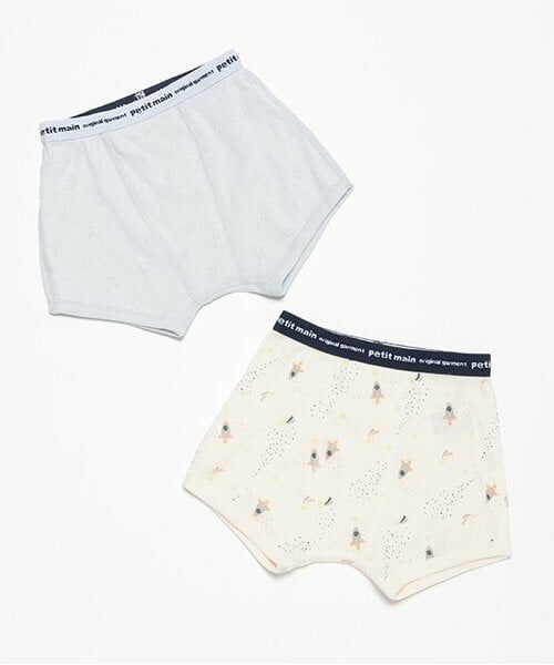 petit main / プティマイン ショーツ | ボクサーパンツ2P（ライト ブルー）
