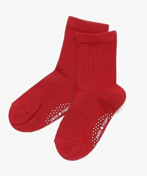 petit main / プティマイン ソックス | カラーソックス（赤）