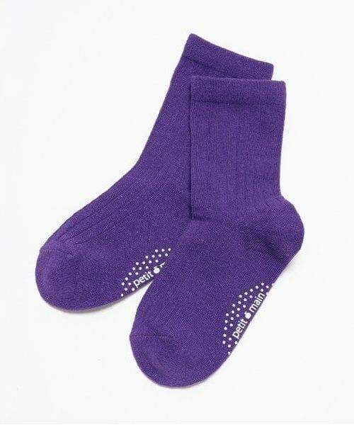 petit main / プティマイン ソックス | カラーソックス（パープル）