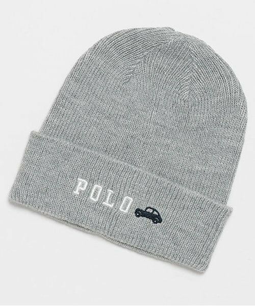 petit main / プティマイン ニットキャップ | 【POLO BCS】刺繍ニットキャップ（キッズサイズ）（グレー）