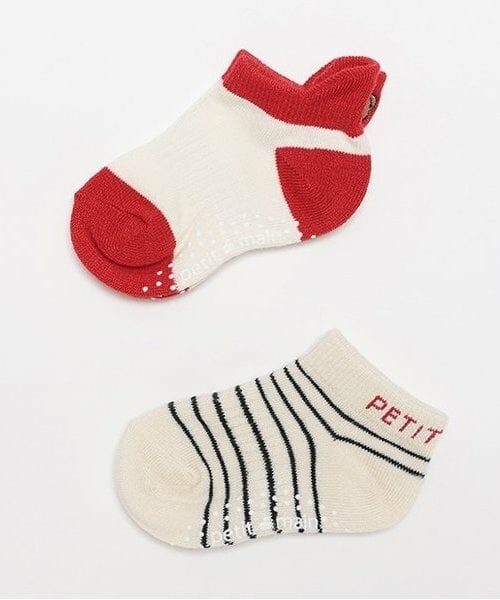 petit main / プティマイン ソックス | 2Pソックス（赤）