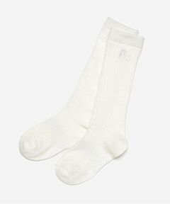 petit main / プティマイン ソックス | ワンポイント刺繍ハイソックス