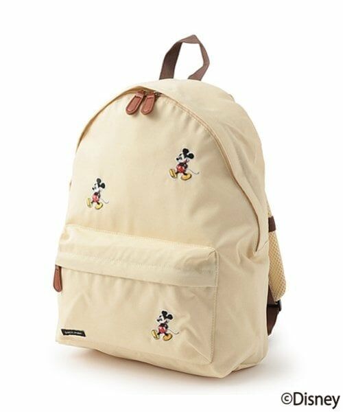 petit main / プティマイン リュック・バックパック | 【Disney】ミッキー/刺しゅうリュック（ベージュ）