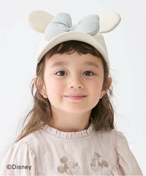 petit main / プティマイン キャップ | 【Disney】耳つきキャップ（アイボリー）