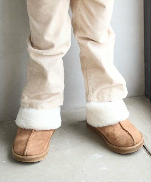 petit main / プティマイン スニーカー | ムートンスリッポン(キャメル)