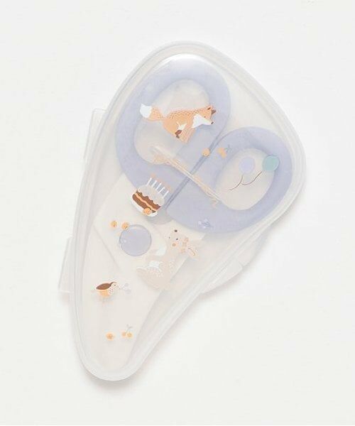 petit main / プティマイン ベビー・キッズグッズ | 離乳食カッター（ブルー グレー）