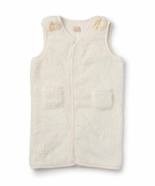 petit main / プティマイン ベビー・キッズウエア | 【吸水速乾】ボアスリーパー（アイボリー）