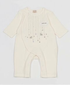 petit main / プティマイン ロンパース | 【オーガニック】星刺繍カバーオール