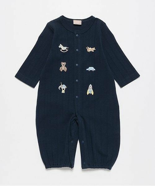 petit main / プティマイン ロンパース | 【オーガニック】モチーフ刺繍2WAYオール | 詳細2