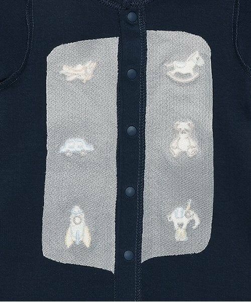 petit main / プティマイン ロンパース | 【オーガニック】モチーフ刺繍2WAYオール | 詳細5