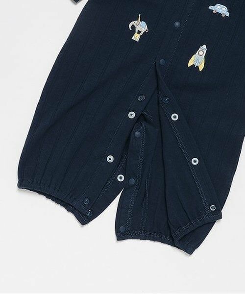 petit main / プティマイン ロンパース | 【オーガニック】モチーフ刺繍2WAYオール | 詳細8