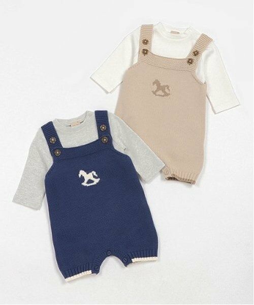 petit main / プティマイン ベビー・キッズウエア | 木馬モチーフサロペセット | 詳細12