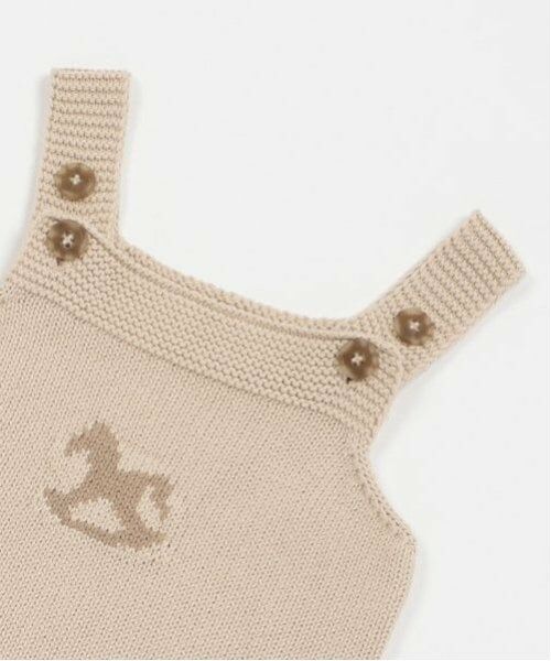 petit main / プティマイン ベビー・キッズウエア | 木馬モチーフサロペセット | 詳細7