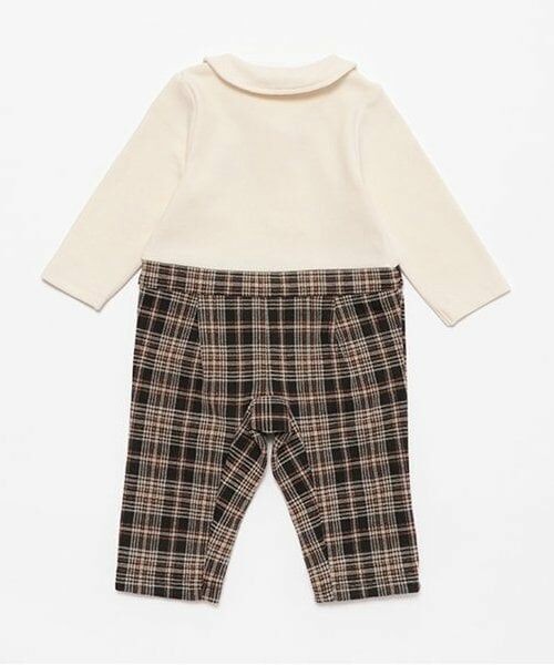 petit main / プティマイン ロンパース | 襟付き切替カバーオール | 詳細1